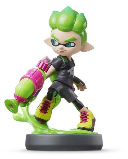 Amiibo Inkling Boy Neon Green - Splatoon Series, Games en Spelcomputers, Spelcomputers | Nintendo Wii U, Zo goed als nieuw, Ophalen of Verzenden