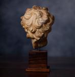 Grèce antique, Tête de satyre hellénistique en marbre blanc