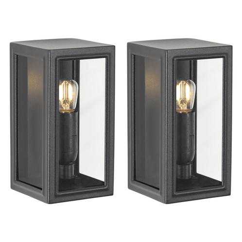 Strak &amp; modern 2x Spark Mini Muurlamp Zwart met LED, Tuin en Terras, Buitenverlichting, Minder dan 50 watt, Nieuw, Overige materialen