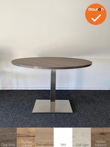 Vergadertafel - rond - 120 cm - Bladkleur naar keuze beschikbaar voor biedingen