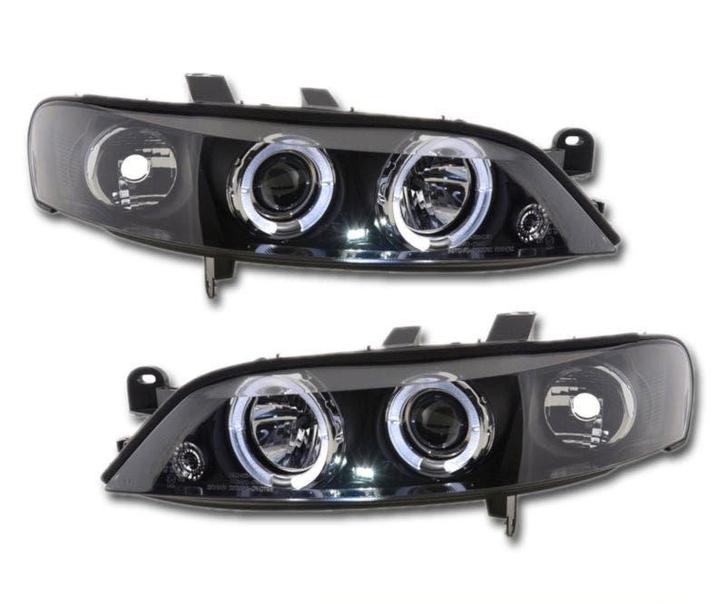 Angel Eyes koplampen Black geschikt voor Opel Vectra B, Auto-onderdelen, Verlichting, Nieuw, Opel, Verzenden