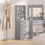 vidaXL Highboard met lade Grijs sonoma 40 x 41 x 135 cm, Huis en Inrichting, Verzenden, Nieuw