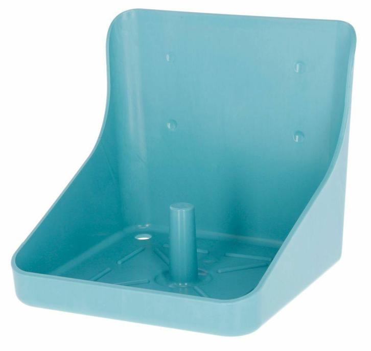 Liksteenhouder aquamarijn kunststof, hoekig, Dieren en Toebehoren, Overige Dieren-accessoires, Nieuw