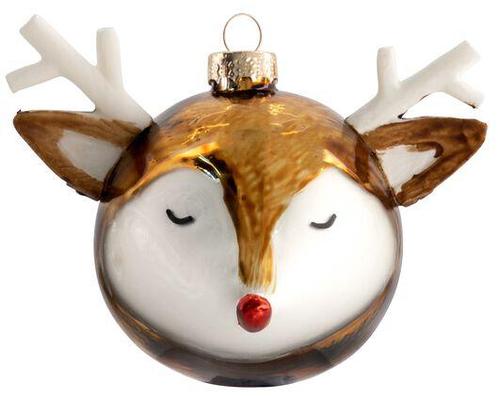 Meerdere handig binden ② HEMA Kerstballen 7cm Glas Rendier/vogel - 2 Stuks — Kerst — 2dehands