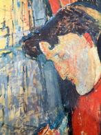 Amedeo Modigliani (1884-1920) - Buste Frank Haviland, 1914, Antiek en Kunst