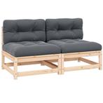 Tuinmiddenbanken Grenenhout 2x | Retour Deal | Modulaire..., Tuin en Terras, Tuinbanken, Verzenden, Nieuw, Hout