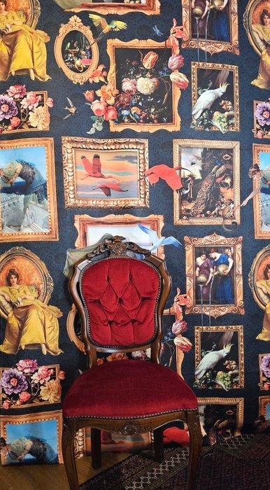 TOILE « Cadres en fuite – Lart qui prend vie parmi les, Antiek en Kunst, Antiek | Tapijten, Tafelkleden en Textiel