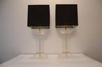 Tafellamp (2) - Paar grote vintage perspex tafellampen -