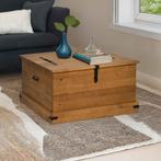 vidaXL Opbergkist HALDEN 91x91x47 cm massief grenenhout, Huis en Inrichting, Verzenden, Nieuw