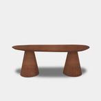 Tafel organisch eikenhout  Set Kegelpoot  300x125, Huis en Inrichting, Nieuw