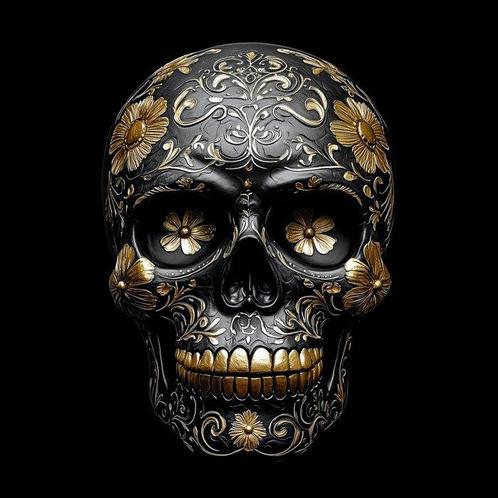 Artxlife - Los Muertos Black Skulll [XXL], Antiek en Kunst, Antiek | Boeken en Manuscripten