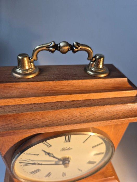 Tafelklok - Jeka - Hout, Messing, Glas - 1970-1980, Antiquités & Art, Curiosités & Brocante