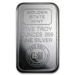 5 Troy Ounce - Zilver .999 - Golden State Mint