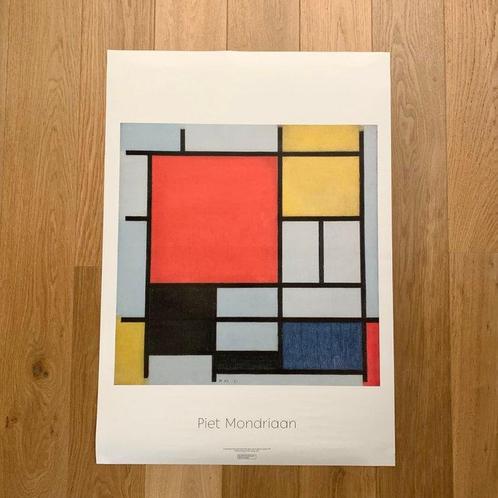 Piet Mondriaan - Original poster - Composition with large, Antiek en Kunst, Kunst | Tekeningen en Fotografie