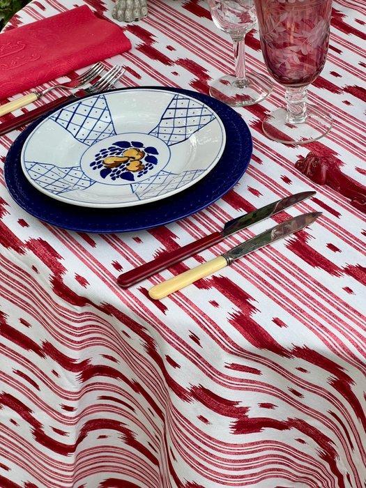 Tafelkleed met ikat-stijl patroon voor grote tafels. -, Antiek en Kunst, Antiek | Meubels | Tafels