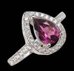 Granaat - Zilver, Garnet Hart van de Koningin ring: Stralend, Antiek en Kunst