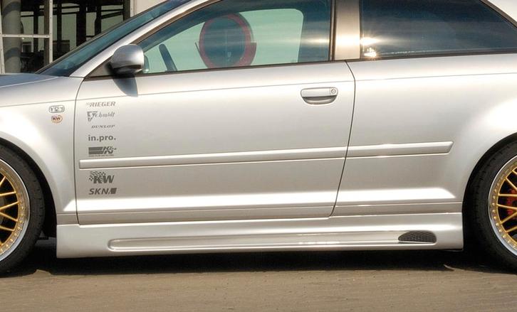 Rieger side skirt | Audi A3 8P 2008-2013 3D / Cabrio | ABS |, Auto-onderdelen, Carrosserie, Nieuw, Audi, Verzenden