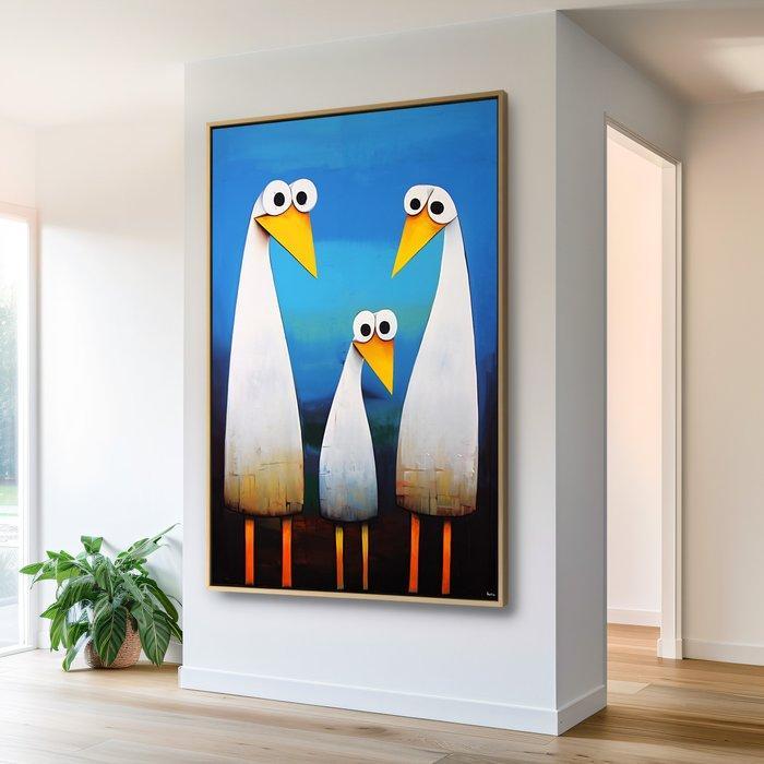 Felix van Horst - Whimsical Waders (XXL), Antiek en Kunst, Kunst | Schilderijen | Modern