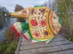 Statue, 60 cm long handmade tropical fisch - 46 cm - blik