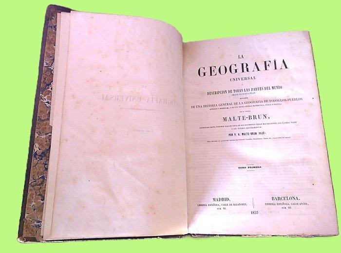Victor Adolphe Malte-Brun (Padre e Hijo). - La geografía, Antiek en Kunst, Antiek | Boeken en Manuscripten