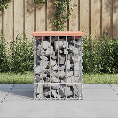 vidaXL Banc de jardin design gabion 33x31x42 cm bois, Jardin & Terrasse, Ensembles de jardin, Neuf, Envoi