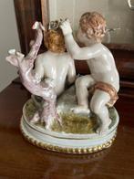 Beeld, Cherubini - 18 cm - Porselein, Antiek en Kunst