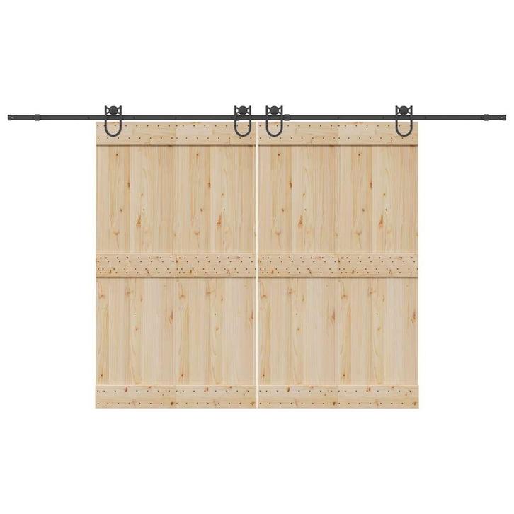 vidaXL Doos met onderdelen voor schuifdeur 366 cm staal, Doe-het-zelf en Bouw, Hang- en Sluitwerk, Nieuw, Verzenden