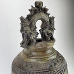 Grote (80 cm) bronzen Birmaanse kloosterbel uit de 19e eeuw., Antiek en Kunst
