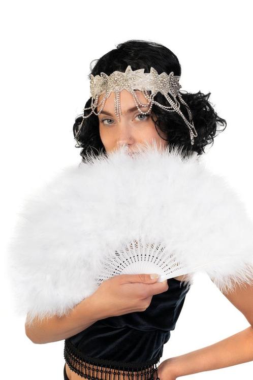 Waaier Wit Fan Veertjes Dons Witte Handwaaier Vouwwaaier Opv, Kleding | Dames, Carnavalskleding en Feestkleding, Nieuw, Ophalen of Verzenden