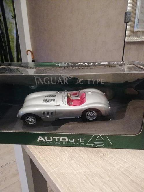 Autoart 1:18 - 1 - Voiture miniature - Jaguar C-Type -, Hobby en Vrije tijd, Modelauto's | 1:5 tot 1:12