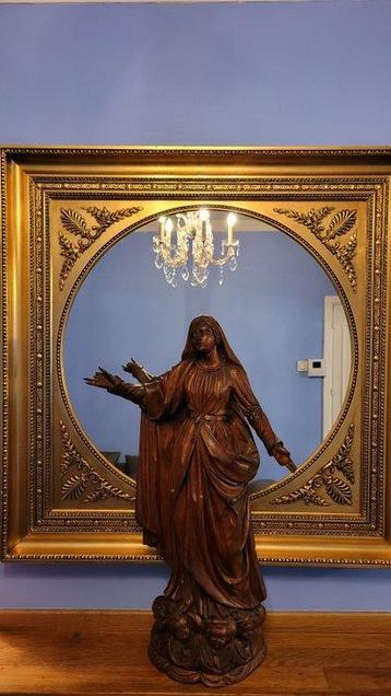 Beeld, Ontslapenis van de Moeder Gods - 78 cm - Hout