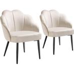 tectake Cocktail stoel Hellen, gestoffeerd met fluwelen bekl, Huis en Inrichting, Stoelen, Verzenden, Nieuw