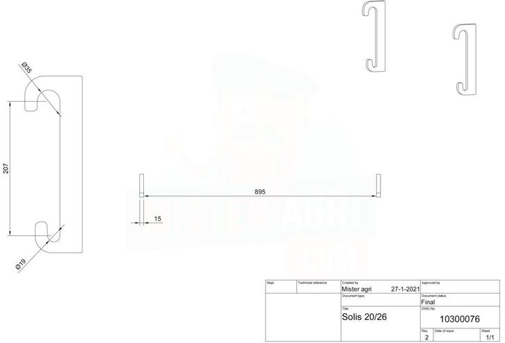 Solis 20/26 aanlashaken (Werktuigen), Zakelijke goederen, Landbouw | Werktuigen, Ophalen of Verzenden