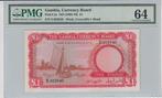 Gambia P 2 1 Pound Nd1965-70 Pmg 64, Timbres & Monnaies, Billets de banque | Europe | Billets non-euro, Verzenden