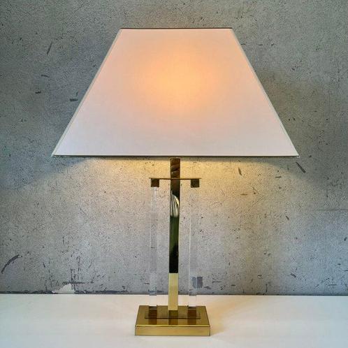 Lampe de table - Laiton, Acrylique - Lampe Régence Vintage, Antiek en Kunst, Curiosa en Brocante