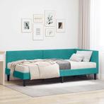vidaXL Hoekbedframe met Matras Anders 2 pcs Turquoise, Huis en Inrichting, Verzenden, Nieuw
