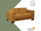 Leren bank Clear - 2 zits - Kenia Cognac (cognac) - Poten, Antiek en Kunst, Ophalen of Verzenden