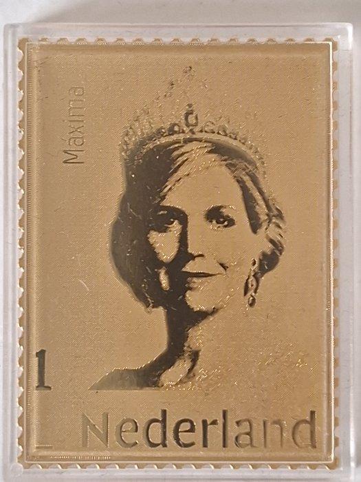 Nederland - Gouden postzegel koningin Maxima, Postzegels en Munten, Postzegels | Nederland