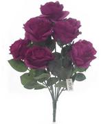 Zijden Rozen Beauty Dark Pink 9 knoppen Boeket 45 cm, Nieuw