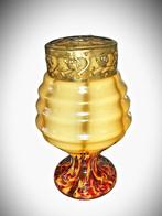 Franz Welz - Bloempot - art deco - Opaline en brasslegering