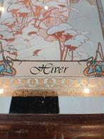 Miroir (4) - Bois, Verre - Après Alphonse Mucha, Antiek en Kunst