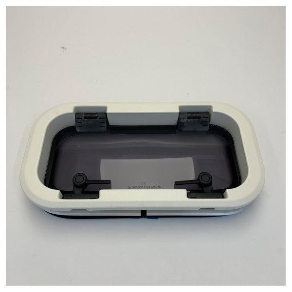 Bieden: Lewmar Sz1 Aluminium Black Coated Opening Porthole, Watersport en Boten, Bootonderdelen, Ophalen of Verzenden