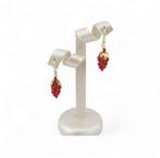 Corail - Argent - Boucles doreilles - Grappillons de raisin