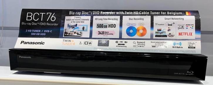 Panasonic | Lecteur Blu-Ray DMR-BCT76ECK - 32001392, Audio, Tv en Foto, Blu-ray-spelers, Ophalen