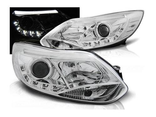 LED Tube Chrome koplampen geschikt voor Ford Focus MK3, Auto-onderdelen, Verlichting, Nieuw, Ford, Verzenden