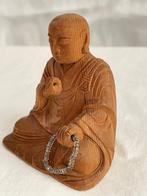 Statue de Bouddha avec Daiza/Piédestal: - Hout, Kralen -