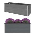 vidaXL Plantenbak verhoogd 150x50x54 cm HKC grijs, Verzenden, Nieuw