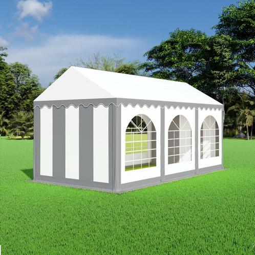 Partytent 3x6 PVC - Professional | Grijs / wit, Tuin en Terras, Partytenten, 5 tot 8 meter, Partytent, Nieuw, Minder dan 4 meter