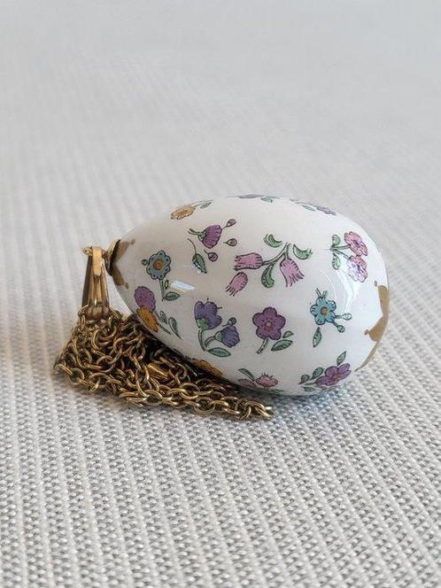 Franklin Mint - Verguld, porselein - Ketting met hanger - De, Antiek en Kunst, Curiosa en Brocante