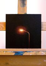 Gerard Boersma (1976) - Lantaarnpaal Bij Nacht 7 (painting